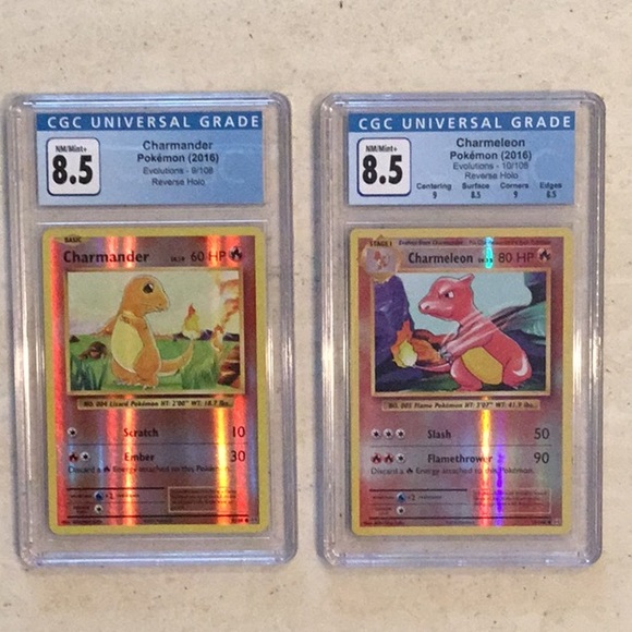 Pokemon | Other | Charmander Charmeleon Pokemon 108 9108 Evolutions Reverse Holo Cgc 85 | Poshmark Pokemon | Other | Charmander Charmeleon Pokemon 108 9108 Evolutions Reverse Holo Cgc 85 | Poshmark
